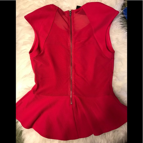 🛑 MATERIAL GIRL PEPLUM MESH TOP - Picture 3 of 8